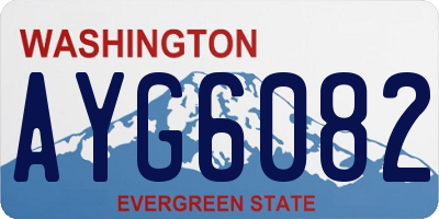 WA license plate AYG6082