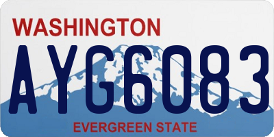 WA license plate AYG6083