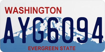 WA license plate AYG6094