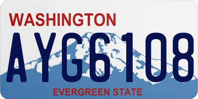 WA license plate AYG6108