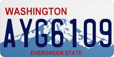 WA license plate AYG6109