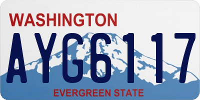 WA license plate AYG6117