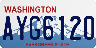 WA license plate AYG6120