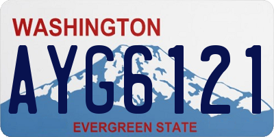 WA license plate AYG6121