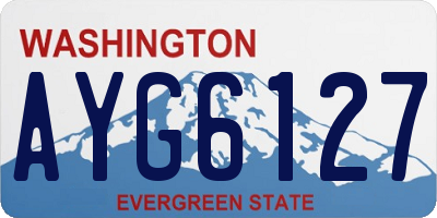 WA license plate AYG6127