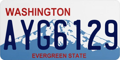 WA license plate AYG6129
