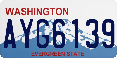 WA license plate AYG6139