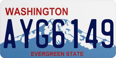 WA license plate AYG6149