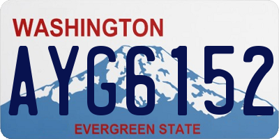 WA license plate AYG6152