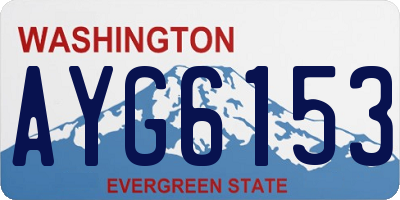 WA license plate AYG6153