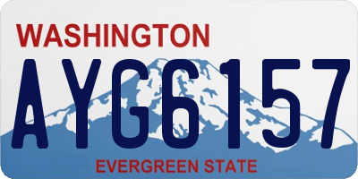 WA license plate AYG6157