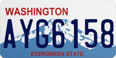 WA license plate AYG6158