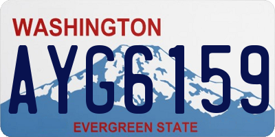 WA license plate AYG6159