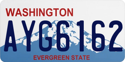 WA license plate AYG6162