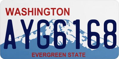 WA license plate AYG6168