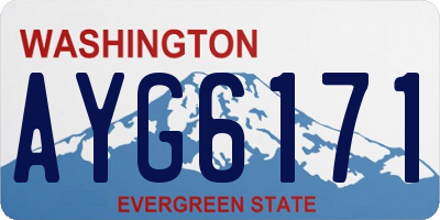 WA license plate AYG6171