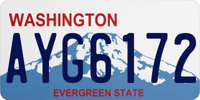 WA license plate AYG6172