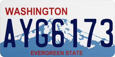 WA license plate AYG6173