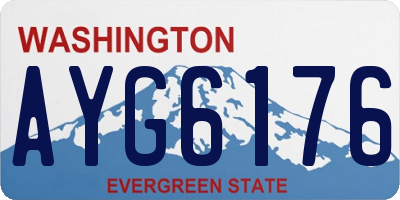 WA license plate AYG6176