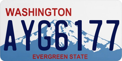 WA license plate AYG6177