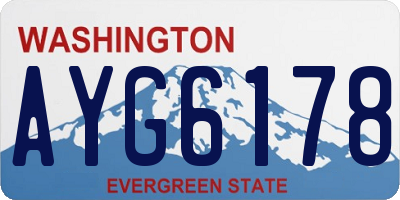 WA license plate AYG6178