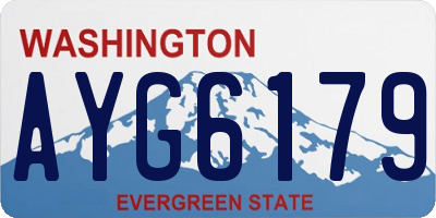 WA license plate AYG6179
