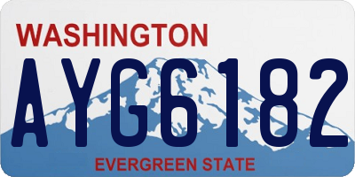 WA license plate AYG6182