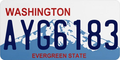 WA license plate AYG6183
