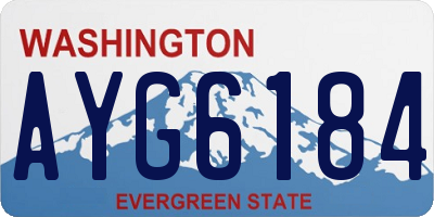 WA license plate AYG6184