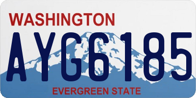 WA license plate AYG6185