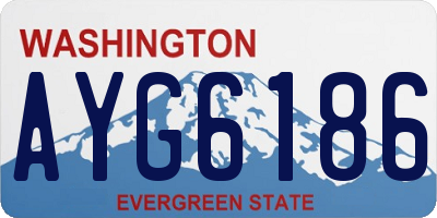 WA license plate AYG6186