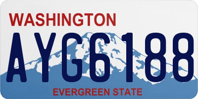 WA license plate AYG6188
