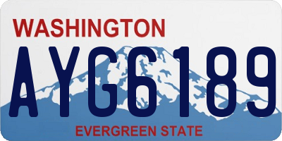 WA license plate AYG6189