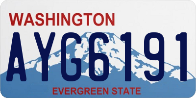 WA license plate AYG6191