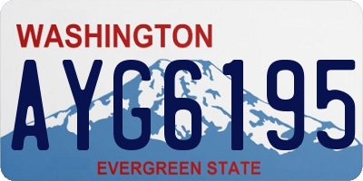WA license plate AYG6195