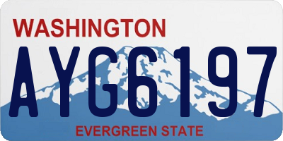 WA license plate AYG6197