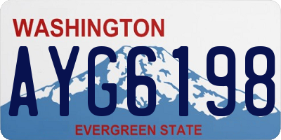 WA license plate AYG6198