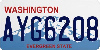 WA license plate AYG6208