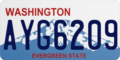 WA license plate AYG6209