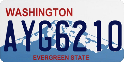 WA license plate AYG6210