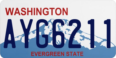 WA license plate AYG6211
