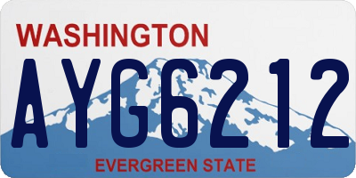 WA license plate AYG6212