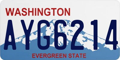 WA license plate AYG6214