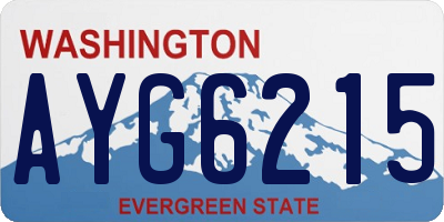 WA license plate AYG6215