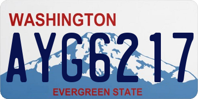 WA license plate AYG6217