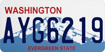 WA license plate AYG6219