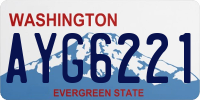 WA license plate AYG6221