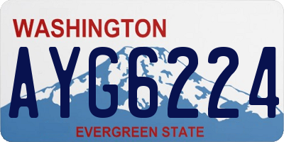 WA license plate AYG6224