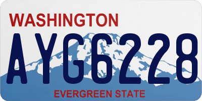 WA license plate AYG6228