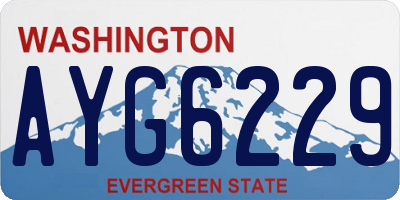 WA license plate AYG6229
